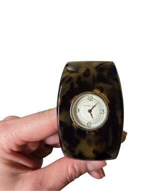 Michael Kors Wilkie Tortoise Acetate Cuff Bracelet Watch